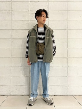 「New Balance」｜Bshopスタッフさん（メンズ・164cm）の秋コーディネート