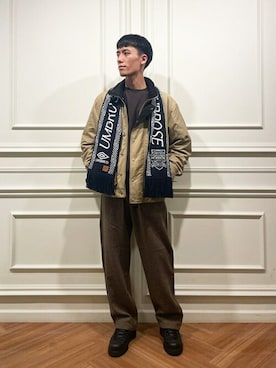 「DIEMME（ディエッメ）のアイテム」を使った、Bshopスタッフさん（メンズ・177cm）の秋コーディネート