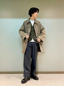 タンジェント / スウェーデン トラウザー パンツ ワイド 毛 ネイビー 46 Bshop（ビショップ）の「Tangent | スウェーデントラウザー