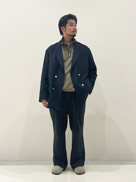 「orcival」｜「アイテム（その他アウター）」を使った、Bshopスタッフさん（メンズ・168cm）の秋コーディネート