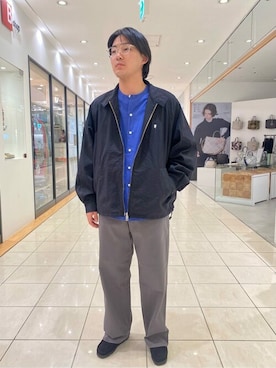 「SCYE BASICS（サイベーシックス）のアイテム」を使った、Bshopスタッフさん（メンズ・172cm）の秋コーディネート