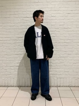 「SCYE BASICS（サイベーシックス）のアイテム」を使った、Bshopスタッフさん（メンズ・174cm）の秋コーディネート