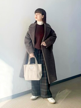 「TICCA（ティッカ）のアイテム（その他アウター）」を使った、Bshopスタッフさん（レディース・153cm）の秋コーディネート