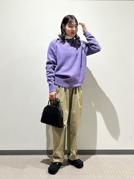 「NEAT（ニート）のアイテム」を使った、Bshopスタッフさん（レディース・162cm）の冬コーディネート