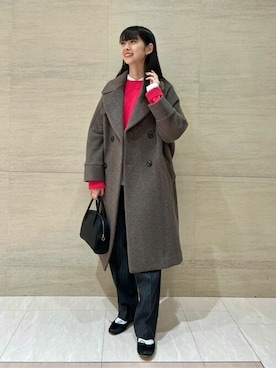 「TICCA（ティッカ）のアイテム（その他アウター）」を使った、Bshopスタッフさん（レディース・163cm）の冬コーディネート