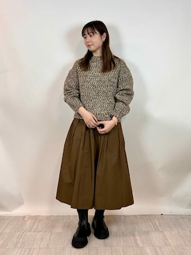 「SOFIE D'HOORE（ソフィードール）のアイテム」を使った、Bshopスタッフさん（レディース・160cm）の冬コーディネート