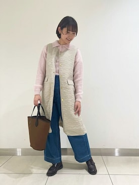 Bshopスタッフさん（レディース・163cm）の冬コーディネート