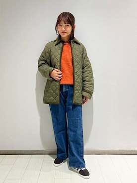 「THE SHINZONE（ザ　シンゾーン）のアイテム（ジャケット/アウター）」を使った、Bshopスタッフさん（レディース・157cm）の冬コーディネート