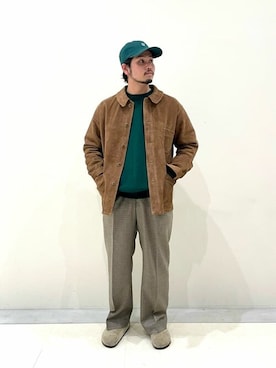 「sisii（シシ）のアイテム（ジャケット/アウター）」を使った、Bshopスタッフさん（メンズ・168cm）の冬コーディネート