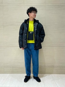 「GYMPHLEX（ジムフレックス）のアイテム（ジャケット/アウター）」を使った、Bshopスタッフさん（メンズ・173cm）の冬コーディネート