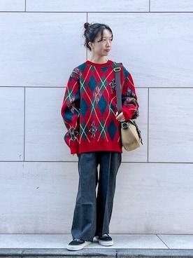 「Coohem（コーヘン）のアイテム」を使った、Bshopスタッフさん（レディース・156cm）の冬コーディネート