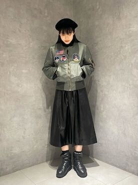 「KIJIMA TAKAYUKI」｜「アイテム（ブーツ）」を使った、Bshopスタッフさん（レディース・167cm）の冬コーディネート