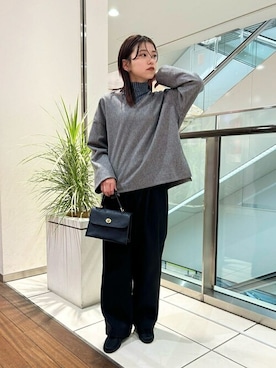 「THE SHINZONE（ザ　シンゾーン）のアイテム（パンツ）」を使った、Bshopスタッフさん（レディース・153cm）の冬コーディネート