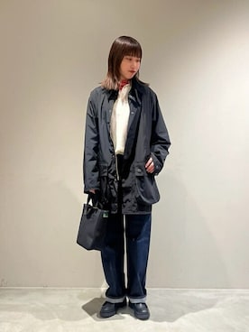 「THE SHINZONE（ザ　シンゾーン）のアイテム（パンツ）」を使った、Bshopスタッフさん（レディース・155cm）の冬コーディネート