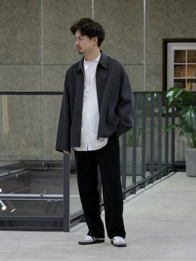「orcival」｜「アイテム（その他アウター）」を使った、Bshopスタッフさん（メンズ・178cm）の冬コーディネート
