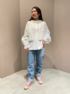 「THE SHINZONE（ザ　シンゾーン）のアイテム（トップス）」を使った、Bshopスタッフさん（レディース・153cm）の冬コーディネート