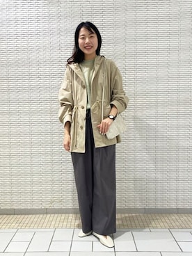 「Zilla（ジッラ）のアイテム」を使った、Bshopスタッフさん（レディース・158cm）の冬コーディネート