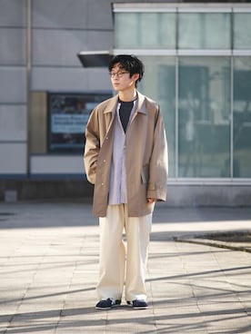 「GALLEGO DESPORTES」｜Bshopスタッフさん（メンズ・168cm）の冬コーディネート