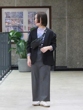 「THE SHINZONE（ザ　シンゾーン）のアイテム（スカート）」を使った、Bshopスタッフさん（レディース・154cm）の春コーディネート