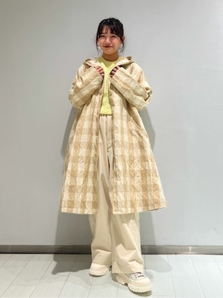 apuntob（アプントビー）の「apuntob | フード付チェックコート