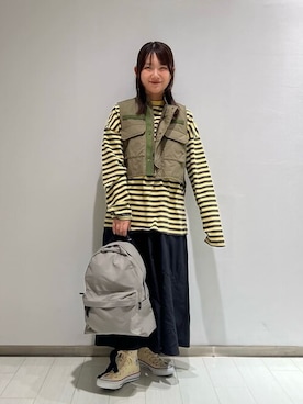「THE SHINZONE（ザ　シンゾーン）のアイテム（トップス）」を使った、Bshopスタッフさん（レディース・157cm）の春コーディネート