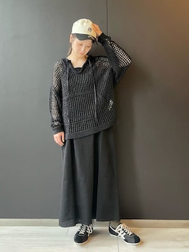 「THE SHINZONE（ザ　シンゾーン）のアイテム（帽子）」を使った、Bshopスタッフさん（レディース・153cm）の春コーディネート