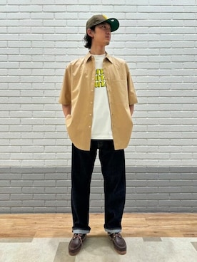 「orslow」｜Bshopスタッフさん（メンズ・175cm）の春コーディネート