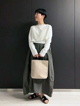 「HAVERSACK（ハバーザック）のアイテム」を使った、Bshopスタッフさん（レディース・157cm）の春コーディネート