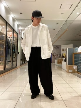 「HAVERSACK（ハバーザック）のアイテム（パンツ）」を使った、Bshopスタッフさん（メンズ・172cm）の春コーディネート