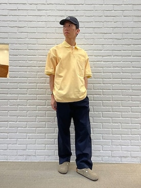 「orcival」｜「アイテム（キャップ）」を使った、Bshopスタッフさん（メンズ・171cm）の夏コーディネート