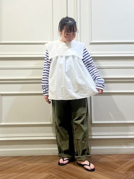 「THE SHINZONE（ザ　シンゾーン）のアイテム（パンツ）」を使った、Bshopスタッフさん（レディース・152cm）の夏コーディネート