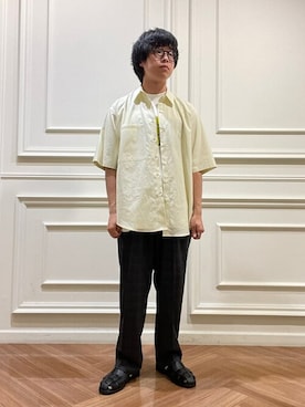 「Paraboot（パラブーツ）のアイテム（サンダル）」を使った、Bshopスタッフさん（メンズ・163cm）の夏コーディネート