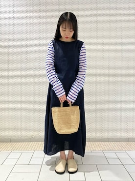 「ORCIVAL（オーシバル）のアイテム（ワンピース/ドレス）」を使った、Bshopスタッフさん（レディース・162cm）の夏コーディネート