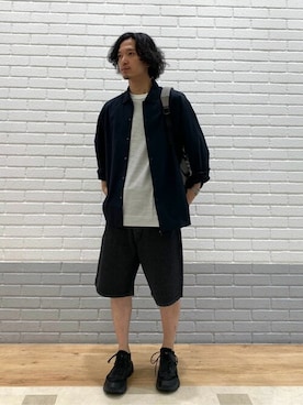 「GOLDWIN（ゴールドウィン）のアイテム」を使った、Bshopスタッフさん（メンズ・175cm）の夏コーディネート
