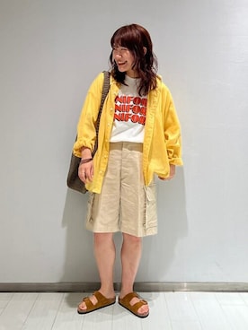 「THE SHINZONE（ザ　シンゾーン）のアイテム（トップス）」を使った、Bshopスタッフさん（レディース・157cm）の夏コーディネート