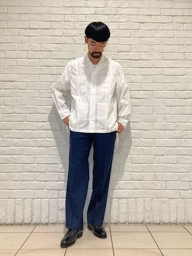 「Scye（サイ）のアイテム」を使った、Bshopスタッフさん（メンズ・165cm）の夏コーディネート