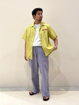 「VETRA（ベトラ）のアイテム」を使った、Bshopスタッフさん（メンズ・168cm）の夏コーディネート