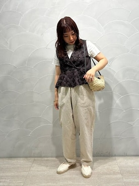 「THE SHINZONE（ザ　シンゾーン）のアイテム（トップス）」を使った、Bshopスタッフさん（レディース・152cm）の夏コーディネート
