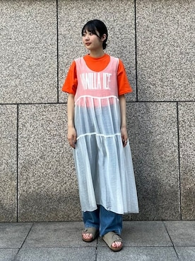 「Bshop（ビショップ）のアイテム」を使った、Bshopスタッフさん（レディース・155cm）の夏コーディネート