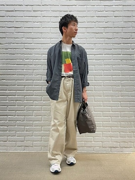 「Scye（サイ）のアイテム」を使った、Bshopスタッフさん（メンズ・171cm）の夏コーディネート