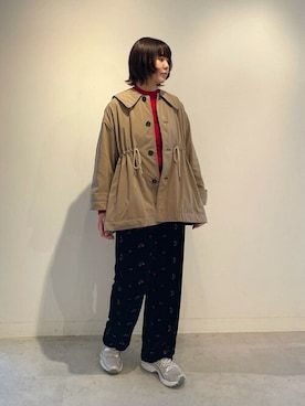「orcival」｜「アイテム（ブルゾン）」を使った、Bshopスタッフさん（レディース・160cm）の夏コーディネート