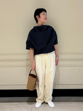 「THE SHINZONE（ザ　シンゾーン）のアイテム（パンツ）」を使った、Bshopスタッフさん（レディース・157cm）の夏コーディネート