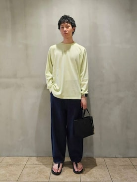 「夏秋ミックス」｜Bshopスタッフさん（メンズ・180cm）の夏コーディネート