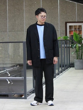 「Morris & Sons」｜Bshopスタッフさん（メンズ・179cm）の夏コーディネート
