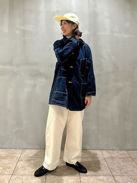 「orslow」｜Bshopスタッフさん（レディース・166cm）の夏コーディネート