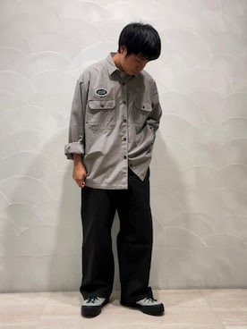 「Morris & Sons」｜Bshopスタッフさん（メンズ・163cm）の秋コーディネート