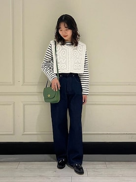 「THE SHINZONE（ザ　シンゾーン）のアイテム（パンツ）」を使った、Bshopスタッフさん（レディース・155cm）の秋コーディネート