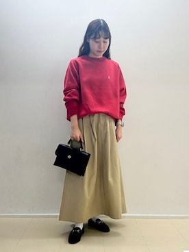 「SCYE BASICS（サイベーシックス）のアイテム」を使った、Bshopスタッフさん（レディース・162cm）の秋コーディネート