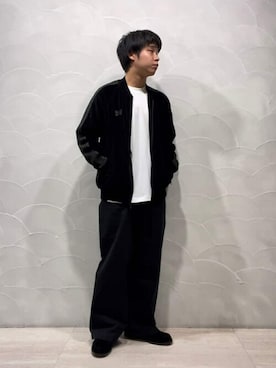 「ワークパンツ」｜「アイテム（ローファー）」を使った、Bshopスタッフさん（メンズ・163cm）の秋コーディネート