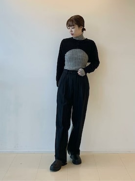 「Blundstone（ブランドストーン）のアイテム」を使った、Bshopスタッフさん（レディース・160cm）の秋コーディネート